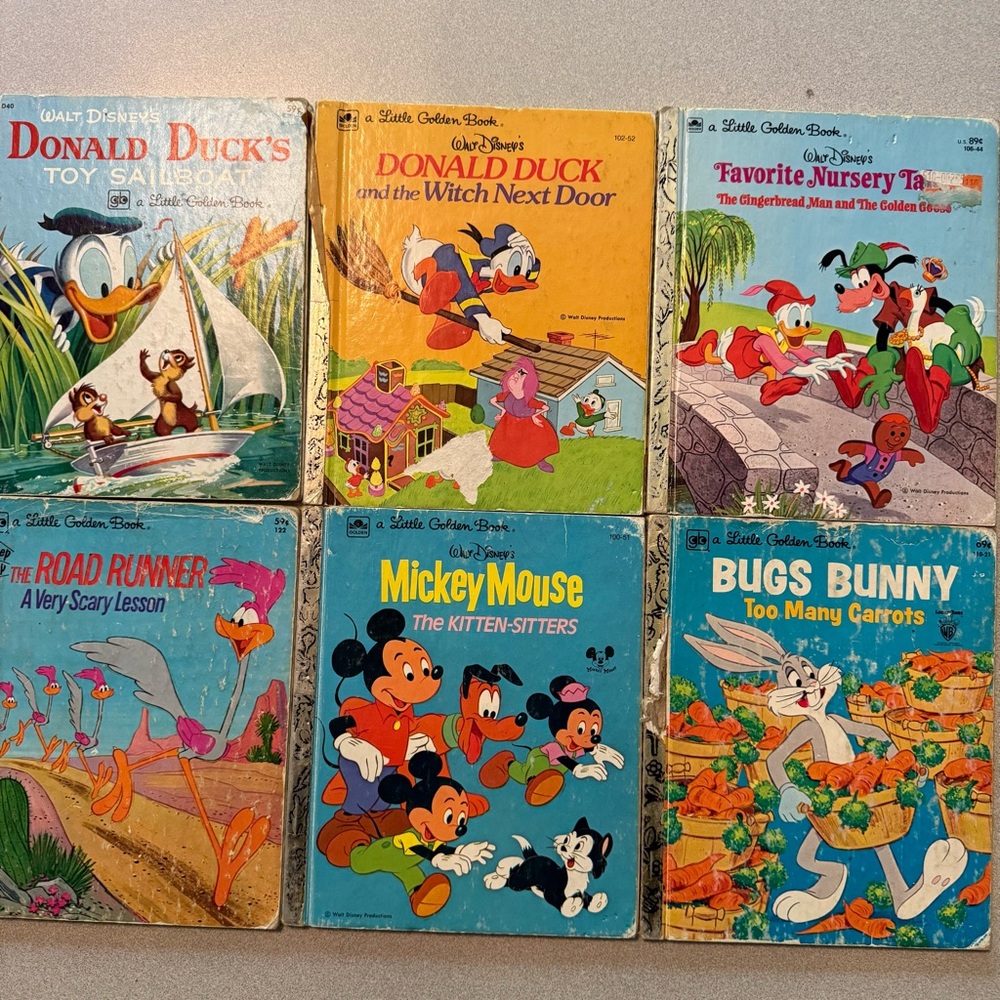 Little Golden Books Lot of 6 Vintage